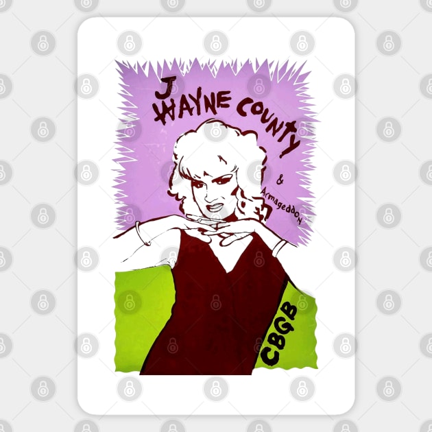 RETRO JAYNE COUNTY 1979 Sticker by JINTOMANG